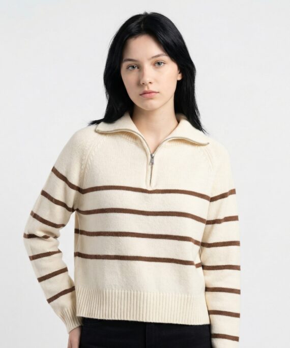 #269503 Sweater "RAYADO FINO CON CIERRE"