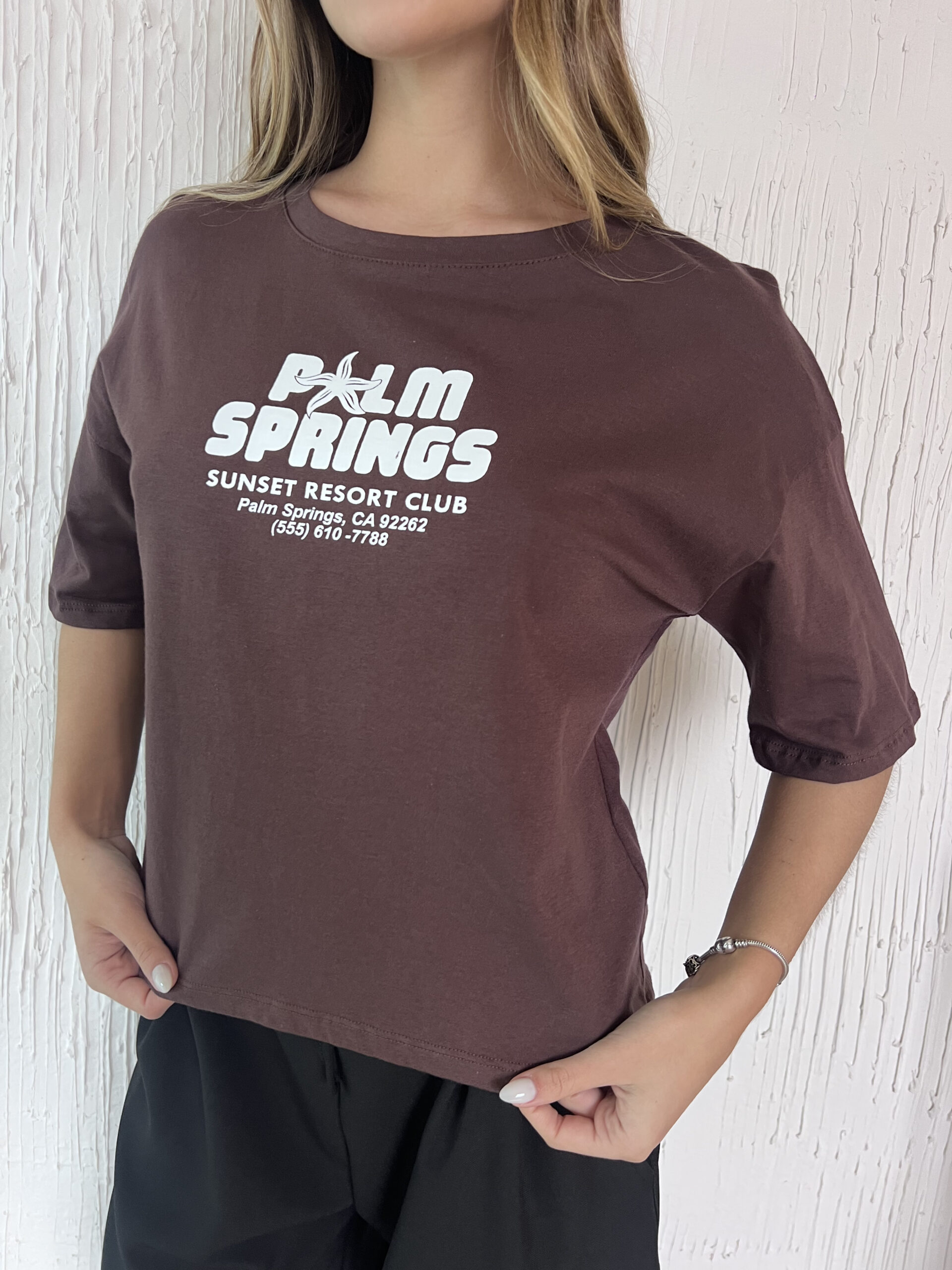 #268116Remera "PALM SPRINGS"