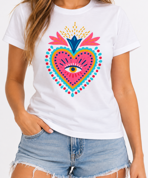 #268403 Remera "CORAZON FOIL"